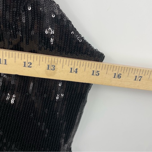 NWT Forever 21 sequin mini dress Size S black high neck sleeveless - Picture 11 of 13